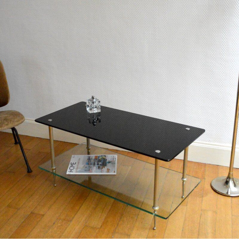 Vintage coffee table double trap