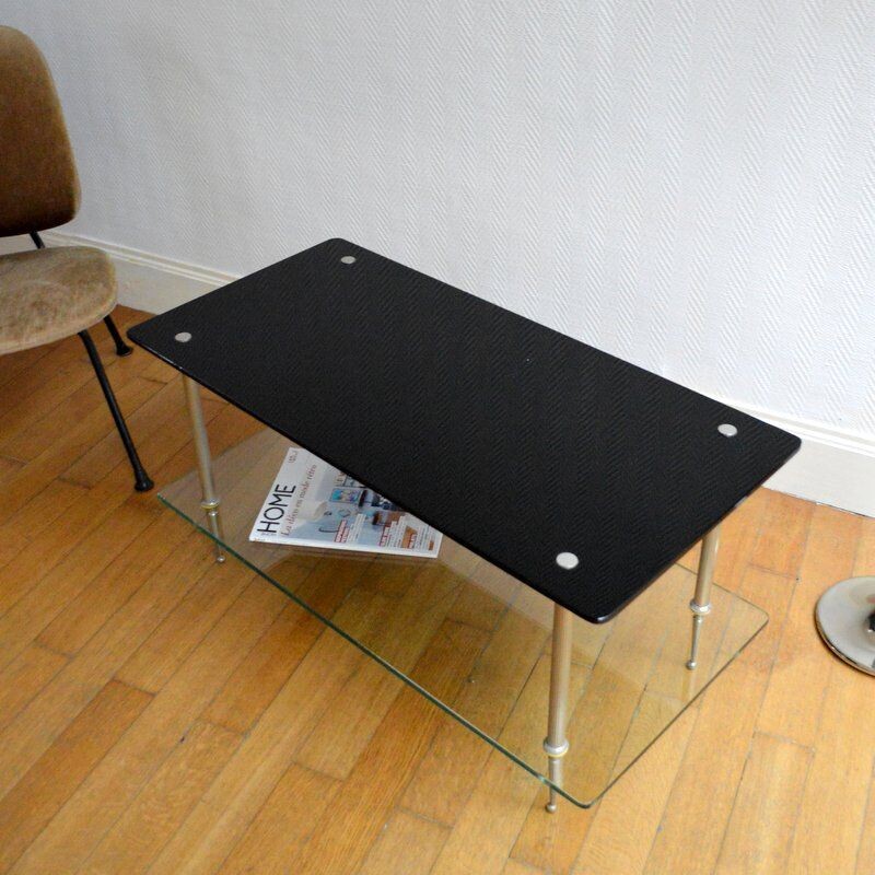 Vintage coffee table double trap