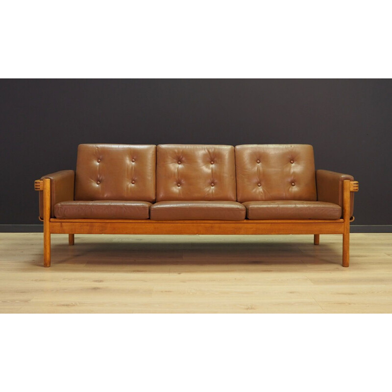 Vintage Danish design sofa leather