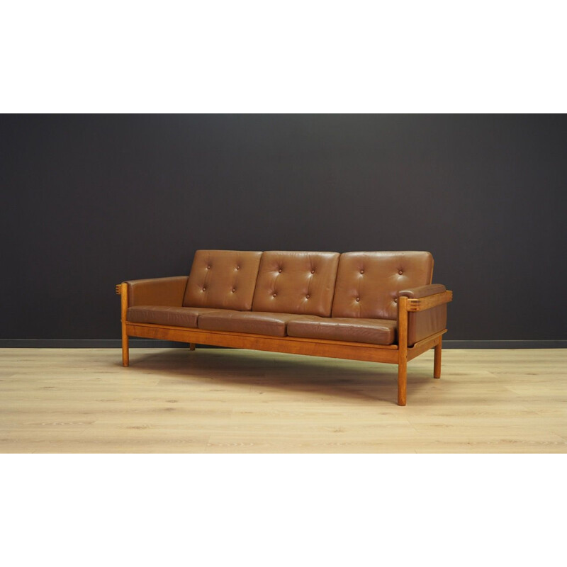 Canapé vintage en cuir design danois