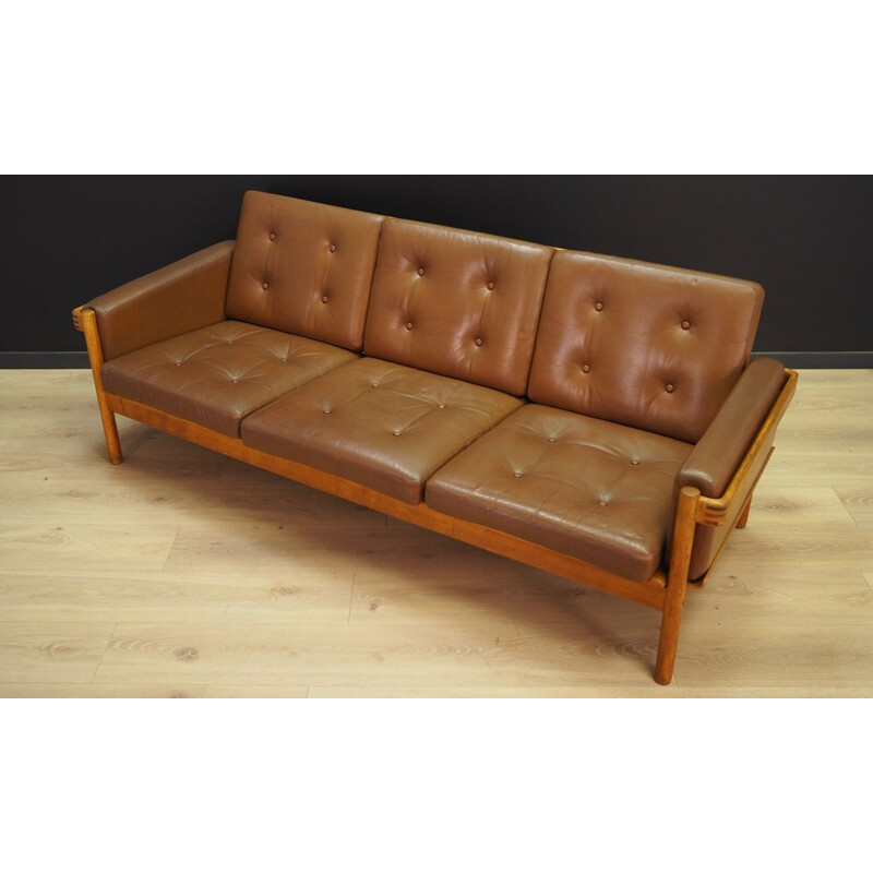 Vintage Danish design sofa leather