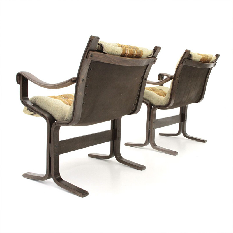 Paar vintage fauteuils van Ingmar Relling voor Westnofa, Noorwegen 1970