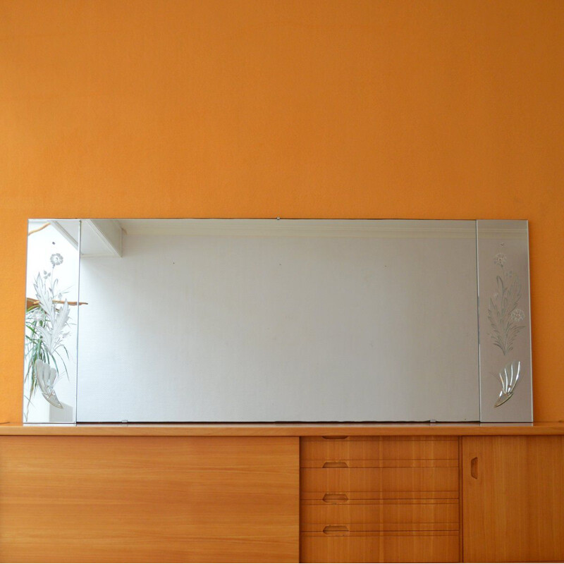 Vintage XXL beveled mirror