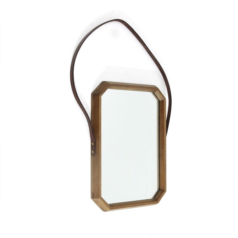 Vintage Italian wood frame mirror, 1960s