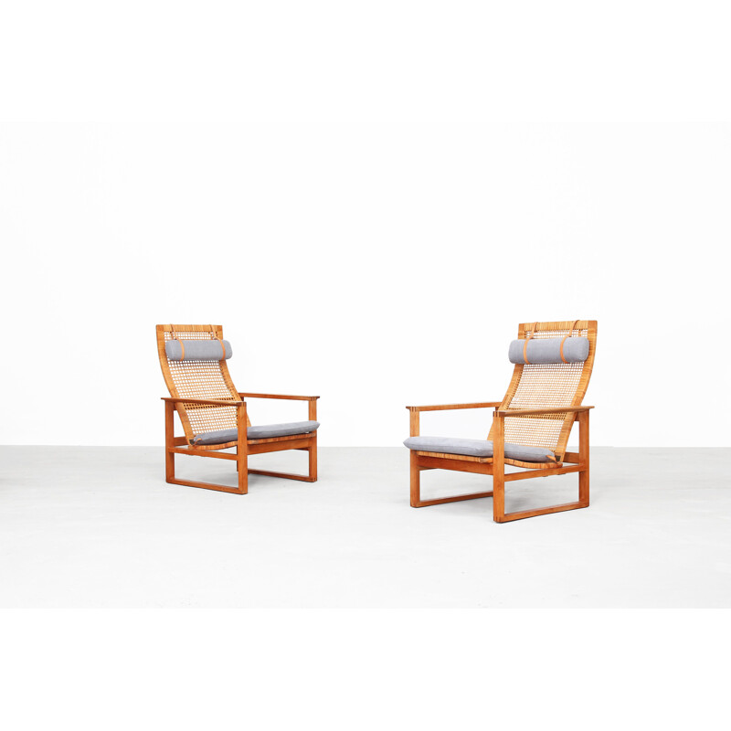 Pair of Lounge Chairs by Borge Mogensen for Fredericia 