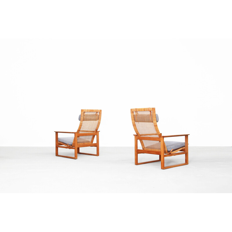 Pair of Lounge Chairs by Borge Mogensen for Fredericia 