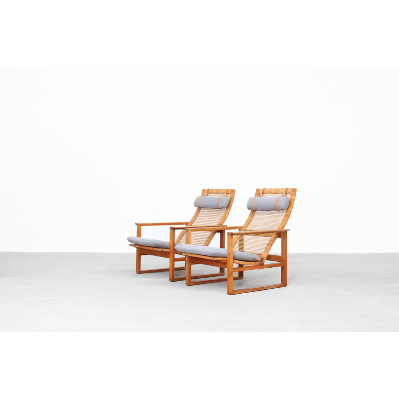 Pair of Lounge Chairs by Borge Mogensen for Fredericia 