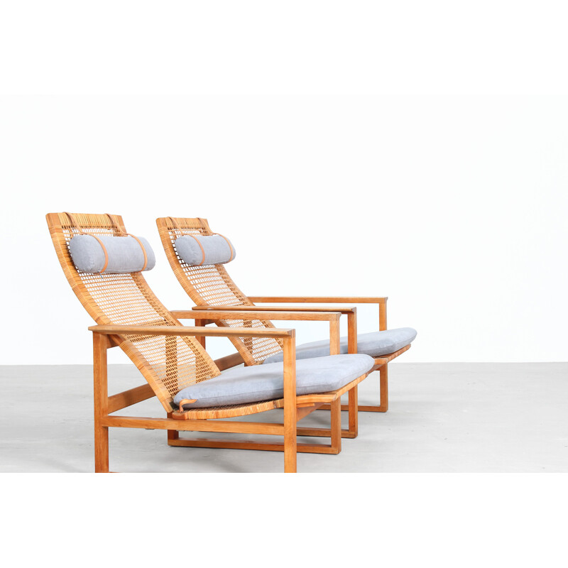 Pair of Lounge Chairs by Borge Mogensen for Fredericia 