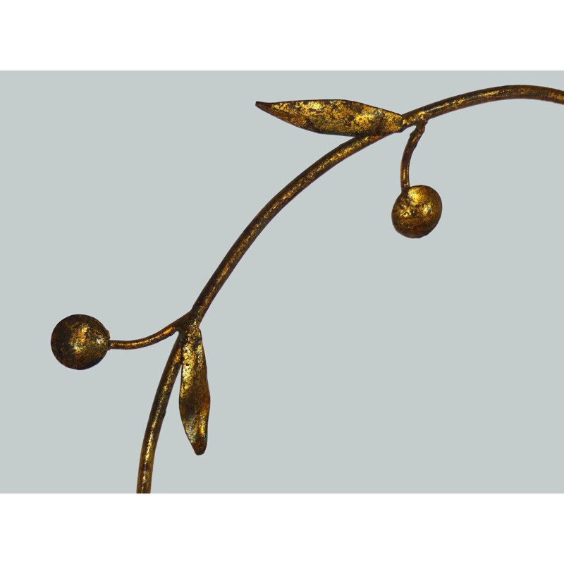 Applique en métal doré aux rameaux d’olivier stylisés 