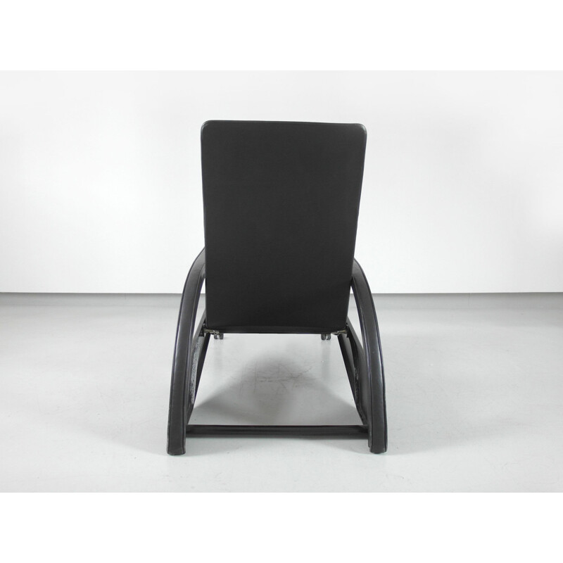 Vintage Grand Repos armchair for Tecta in black leather and metal