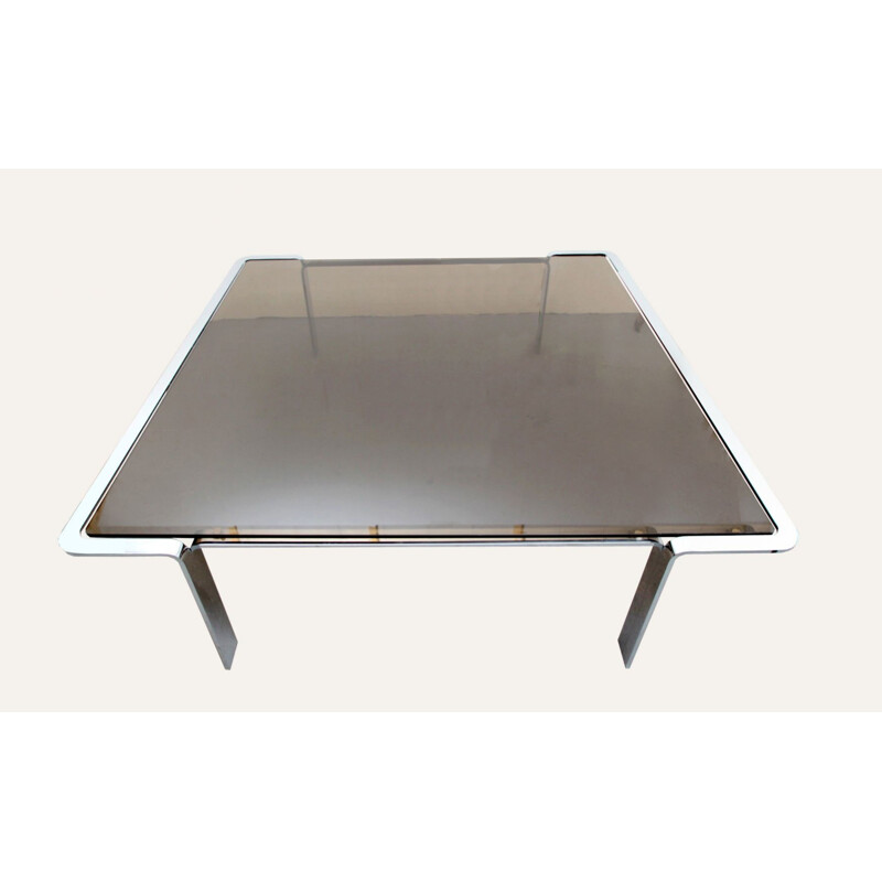 Vintage german coffee table in chromed metal 1970