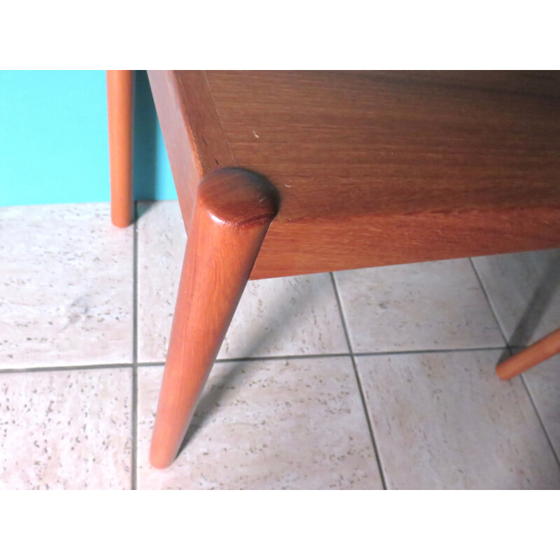 Pair of vintage scandinavian teak tables 1960