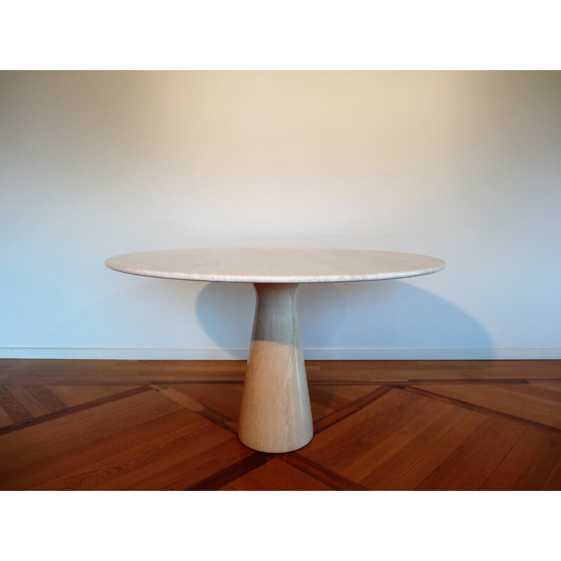 Vintage italian travertine table for Skipper 1970