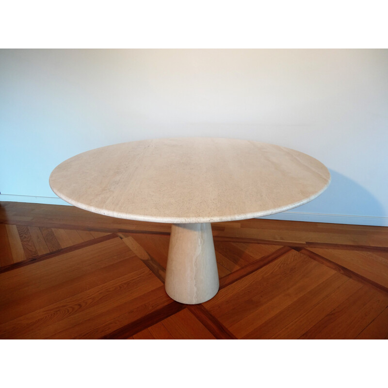 Vintage italian travertine table for Skipper 1970