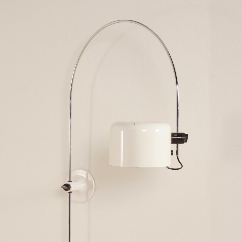 White Coupe Wall Lamp by Joe Colombo for Oluce Italy, 1967