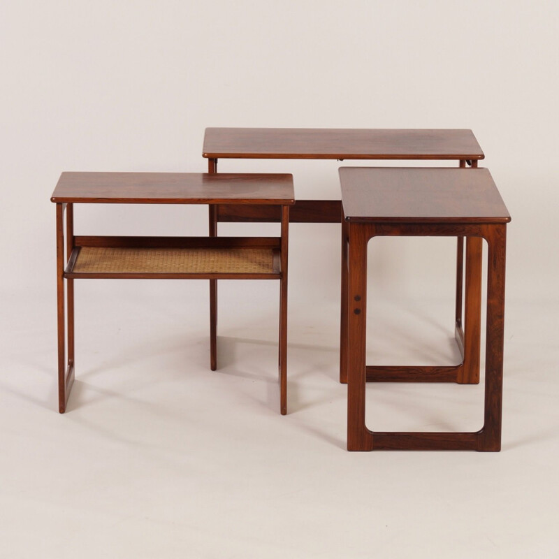 Danish Nesting Tables by Johannes Andersen & Illum Wikkelso for CFC Silkeborg, 1950s