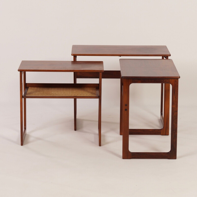 Tables gigognes danoises par Johannes Andersen & Illum Wikkelso pour CFC Silkeborg, 1950