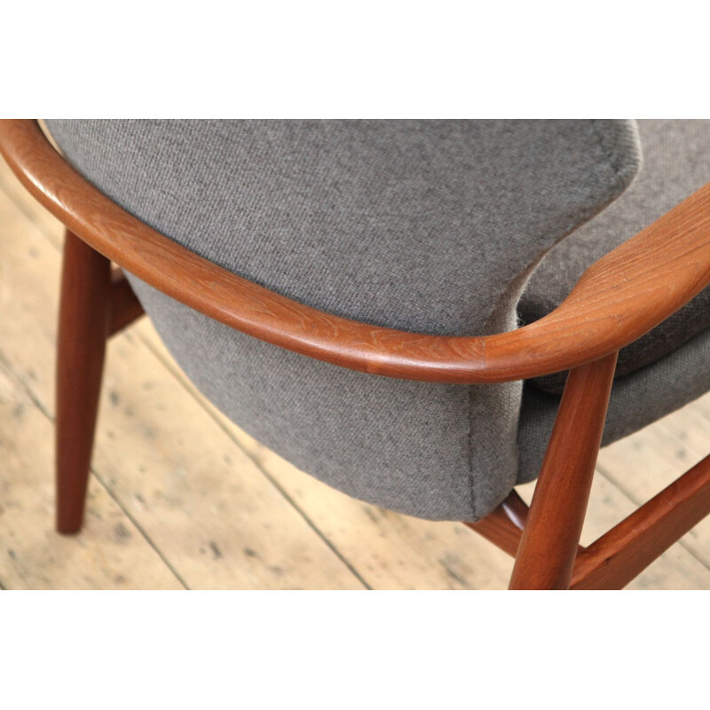 Danish Mid Century High Back Armchair by Madsen & Schubell for Bovenkamp