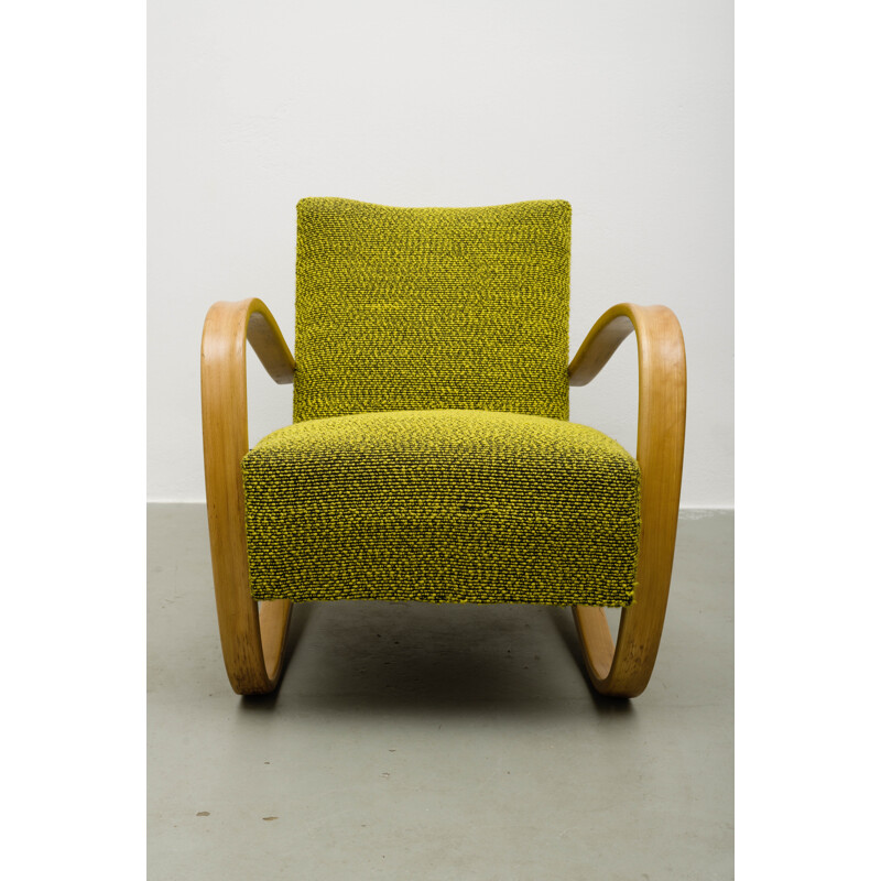 Paire de fauteuils H269 en bois et tissu, Jindrich HALABALA - 1930