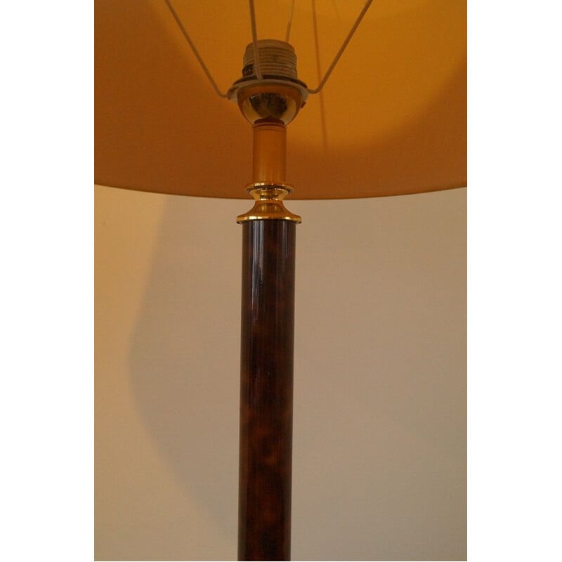 Vintage french floorlamp in marble and brass 1970