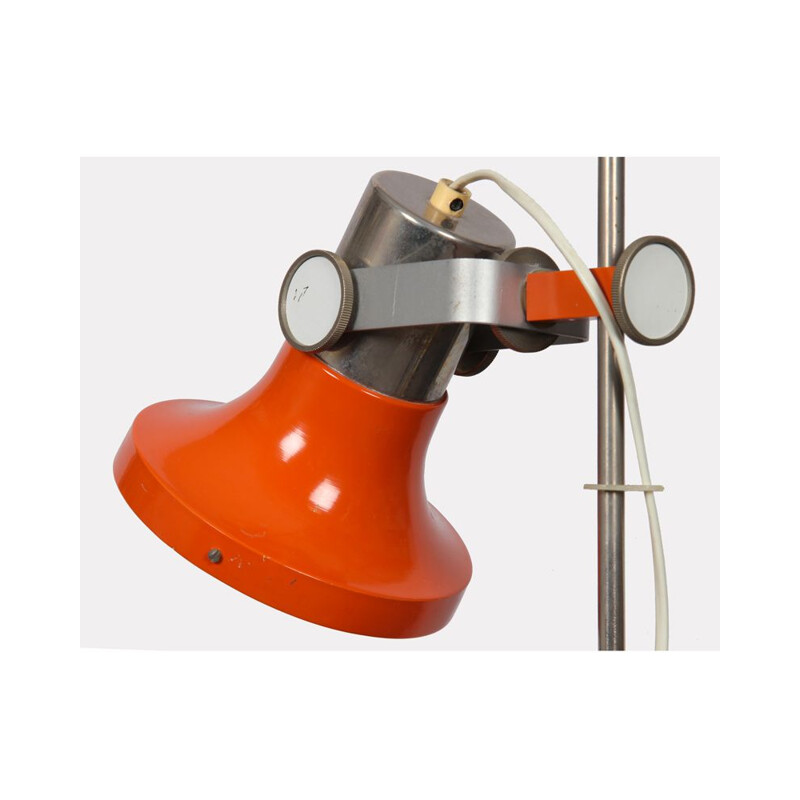 Lampe vintage par Pavel Grus en métal orange 1960