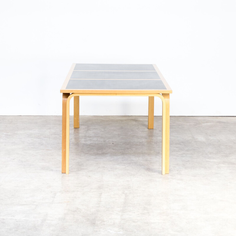 Vintage table for Magnus Olesen in birchwood and vinyl 1960