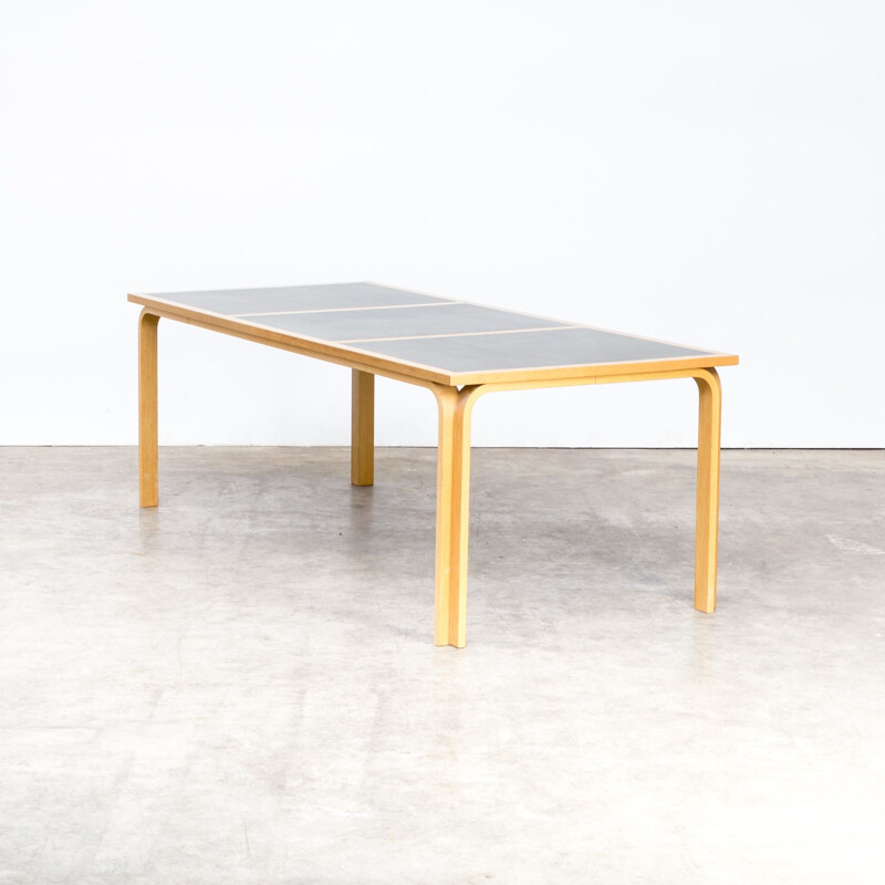 Vintage table for Magnus Olesen in birchwood and vinyl 1960