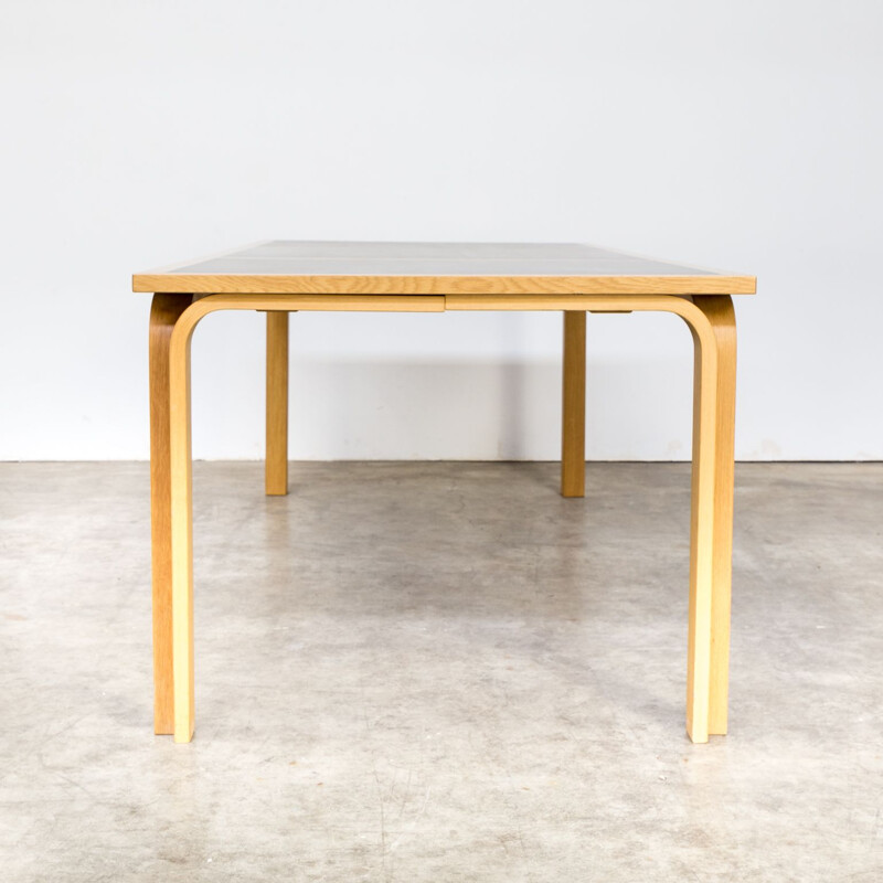 Vintage table for Magnus Olesen in birchwood and vinyl 1960