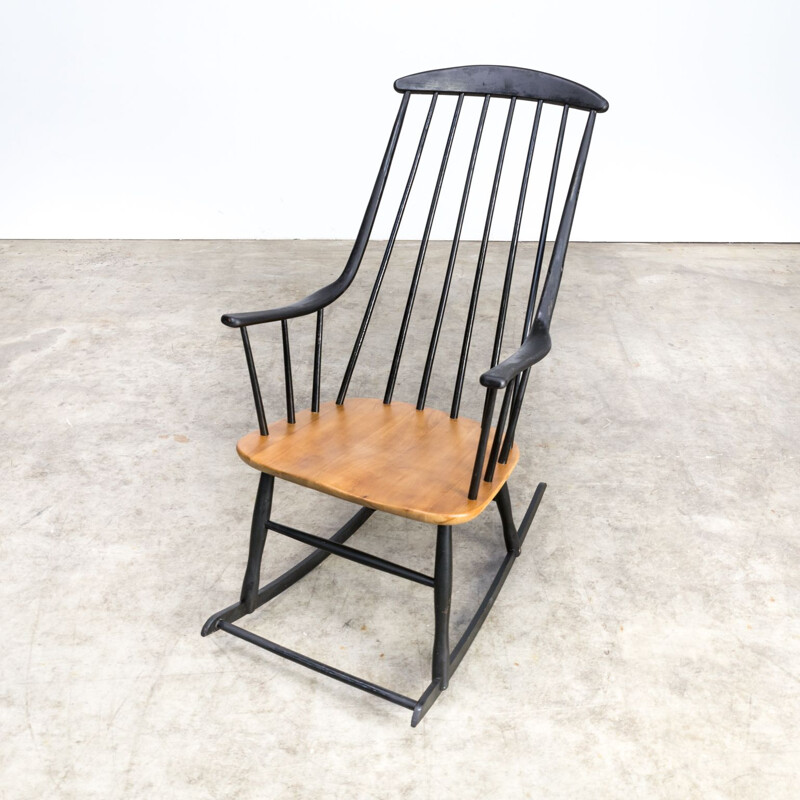 Vintage Grandessa rocking chair for Nesto in wood 1960