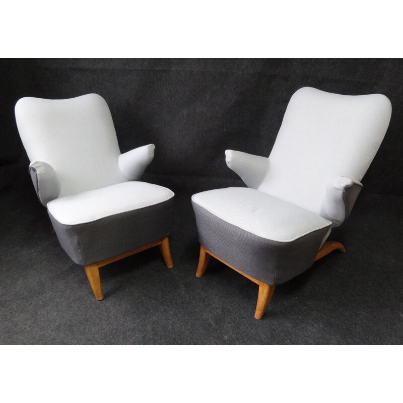 Pair of low chairs - 1950s