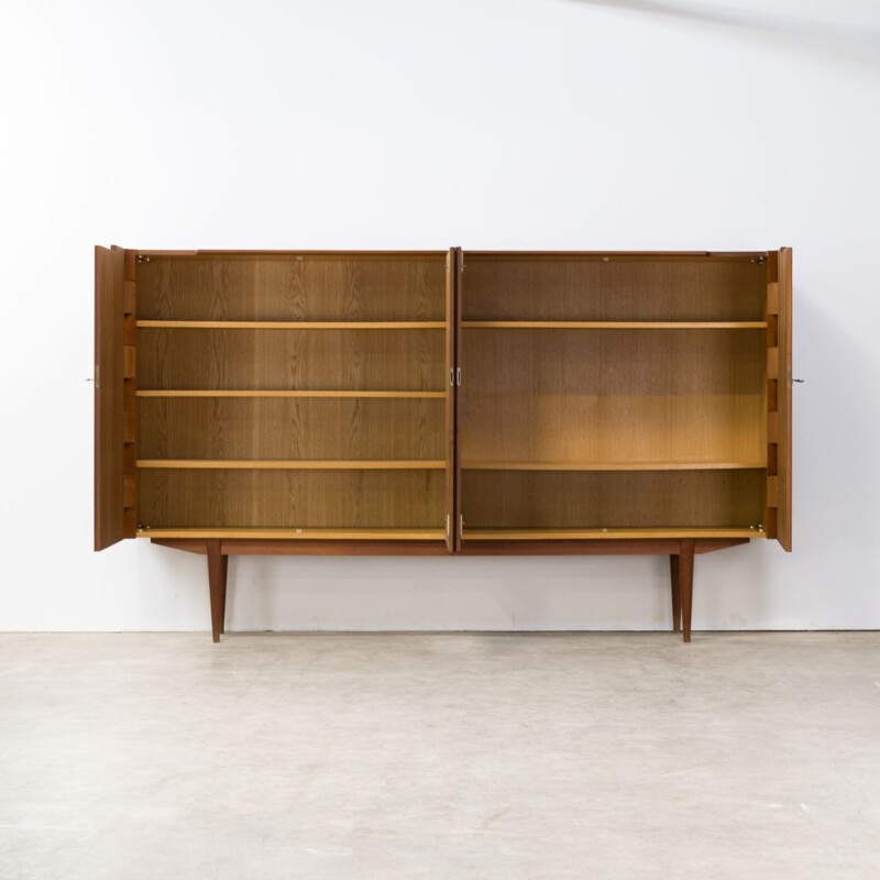 Vintage teak high sideboard from Germany 1960