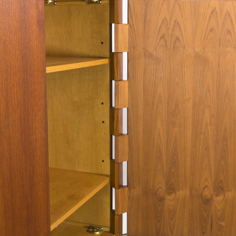 Vintage teak high sideboard from Germany 1960