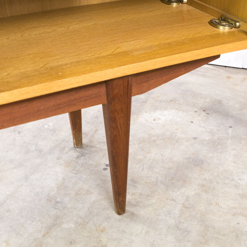 Vintage teak high sideboard from Germany 1960