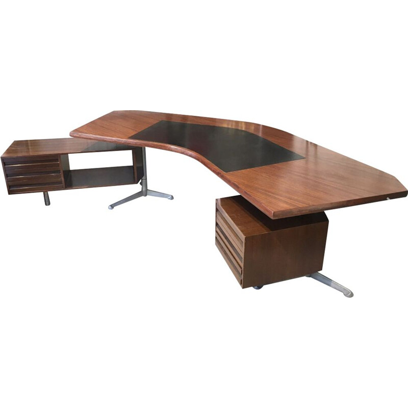 Boomerang desk by Osvaldo Borsani for Tecno