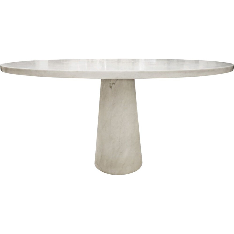 Table ronde en marbre par Angelo Mangiarotti