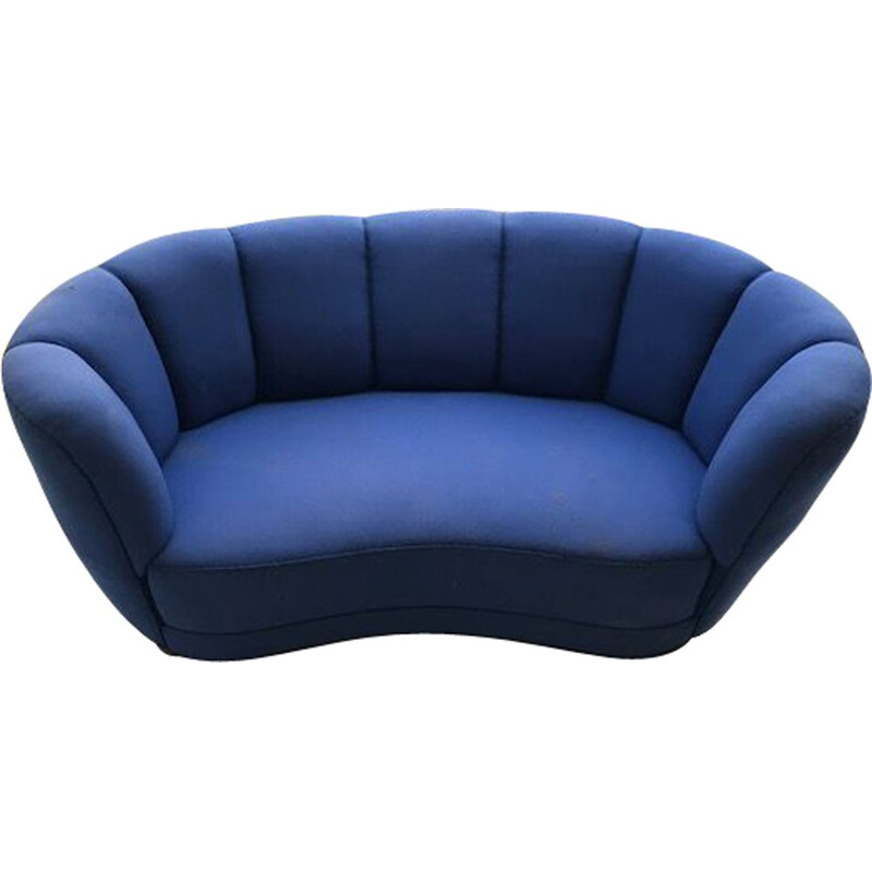 Banana sofa in blue fabric