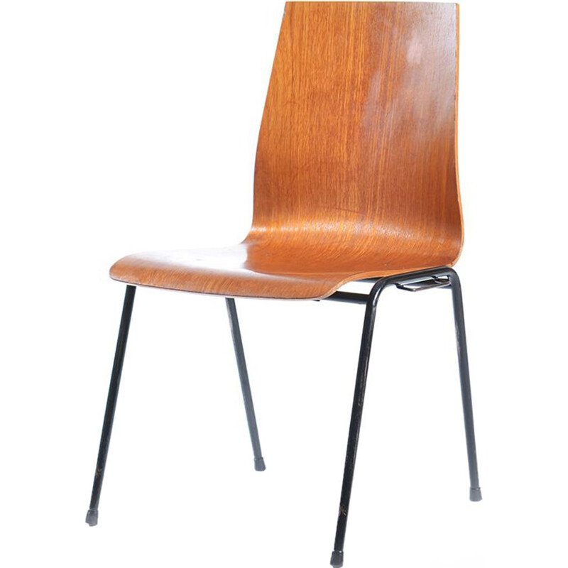 German chair in plywood and metal