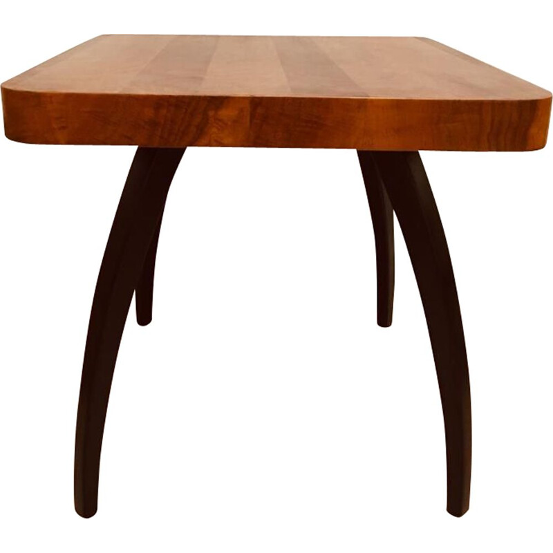 Vintage H-259 spider table by Jindrich Halabala for UP Závody in walnut