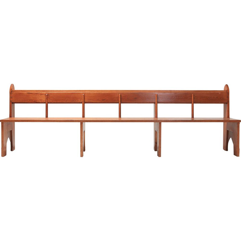 Vintage solid oakwood bench 1935