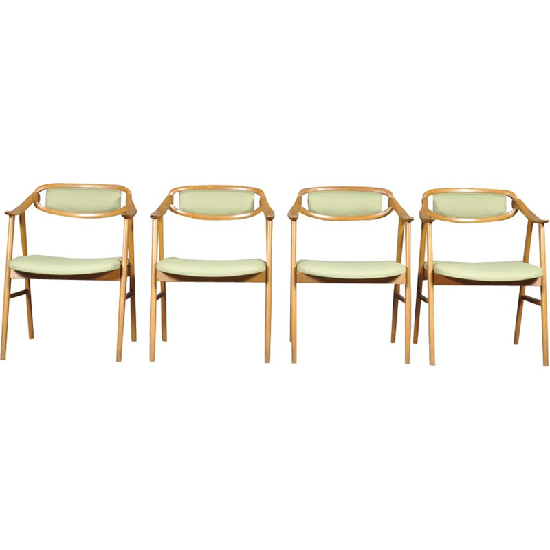 Suite de 4 chaises vintage en chêne par Albin Johansson & Söner