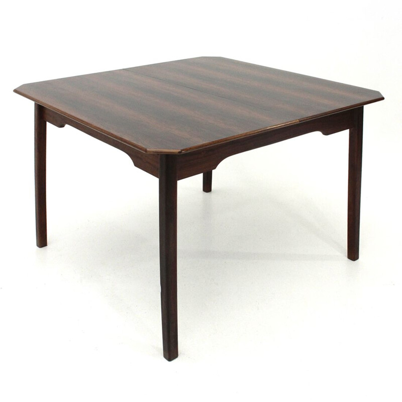 Table vintage italienne extensible en bois 1950