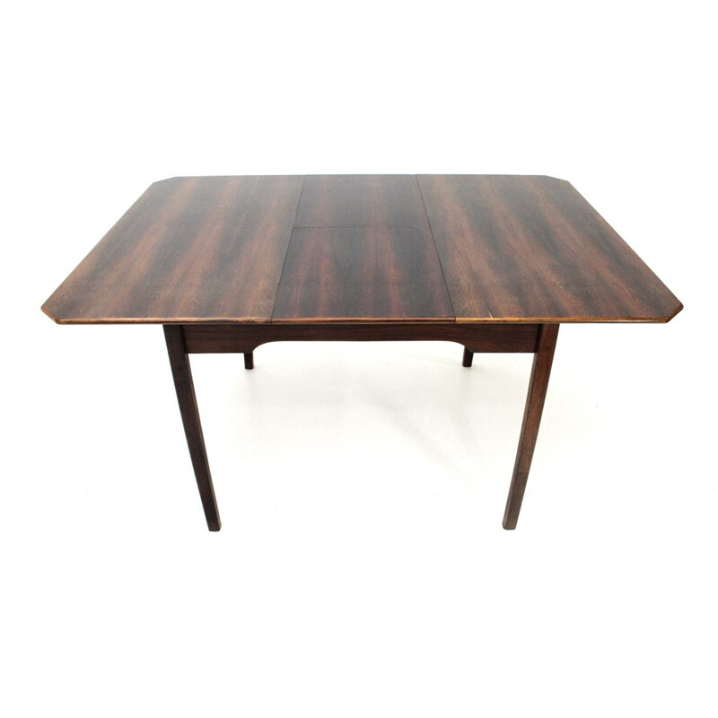 Table vintage italienne extensible en bois 1950