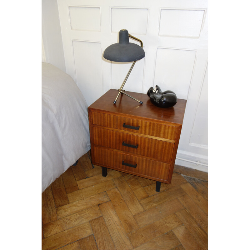 Vintage bedside table in teak