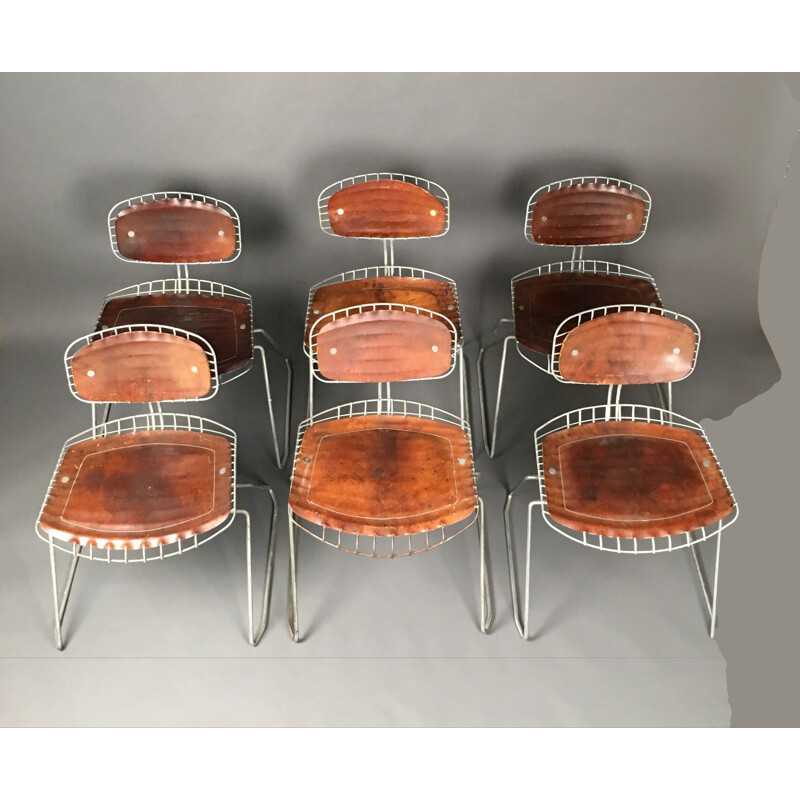 Set of 6 Sled chairs for Centre Pompidou