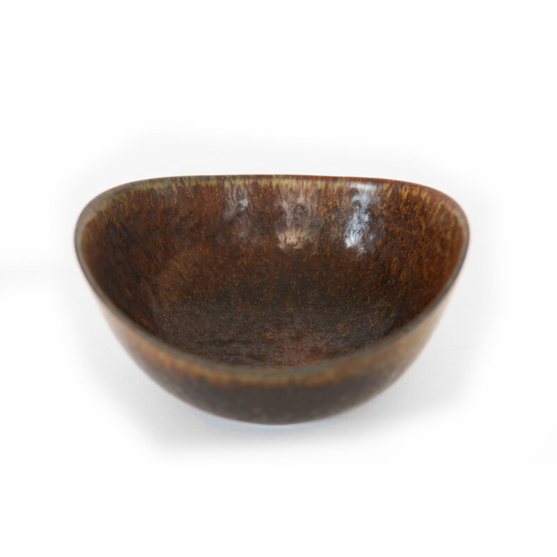 Brown Stoneware bowl by Gunnar Nylunds for Rörstrand