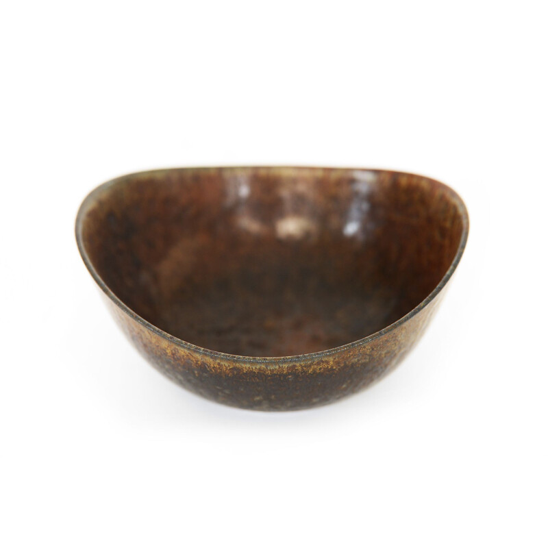 Brown Stoneware bowl by Gunnar Nylunds for Rörstrand