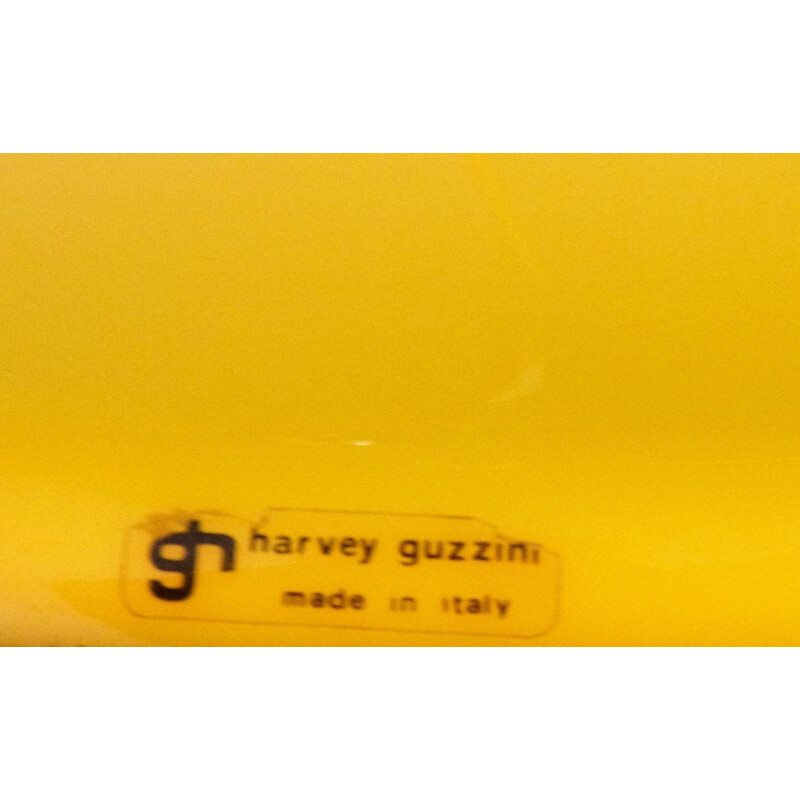 Yellow pendant lamp in plastic by Harvey Guzzini