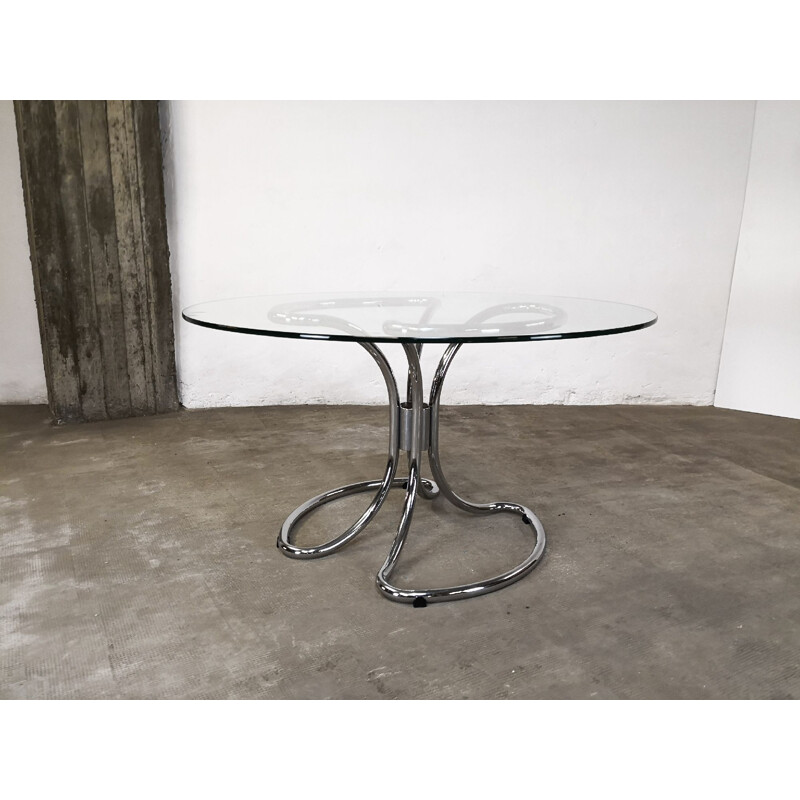 Vintage steel table by Giotto Stoppino