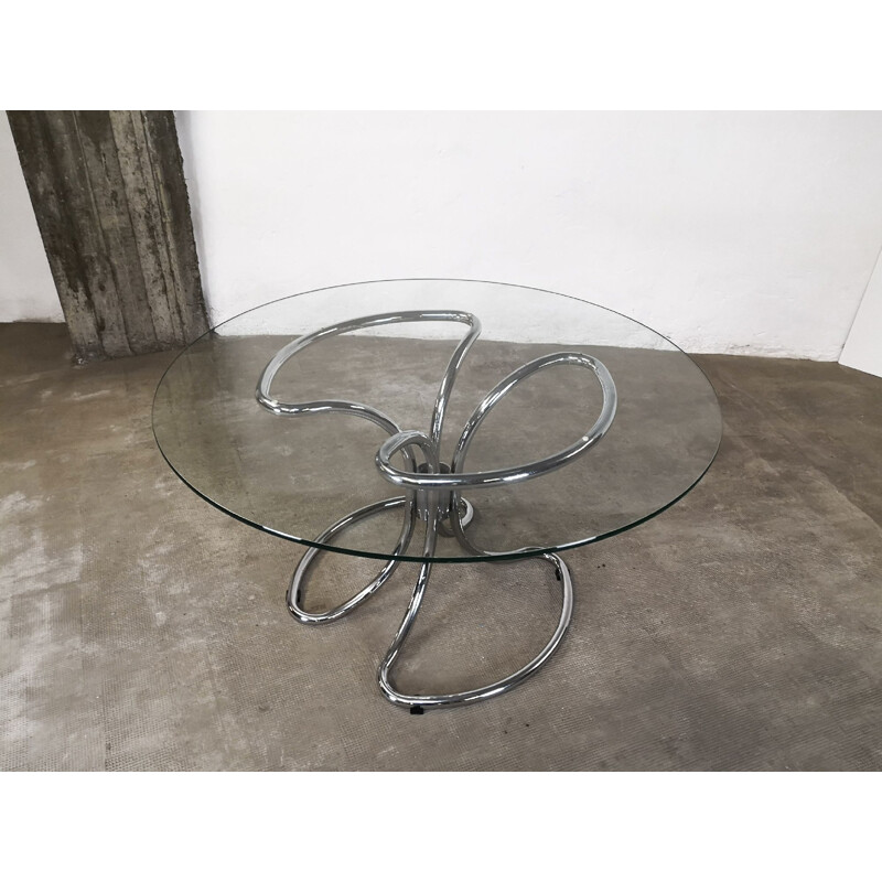 Vintage steel table by Giotto Stoppino