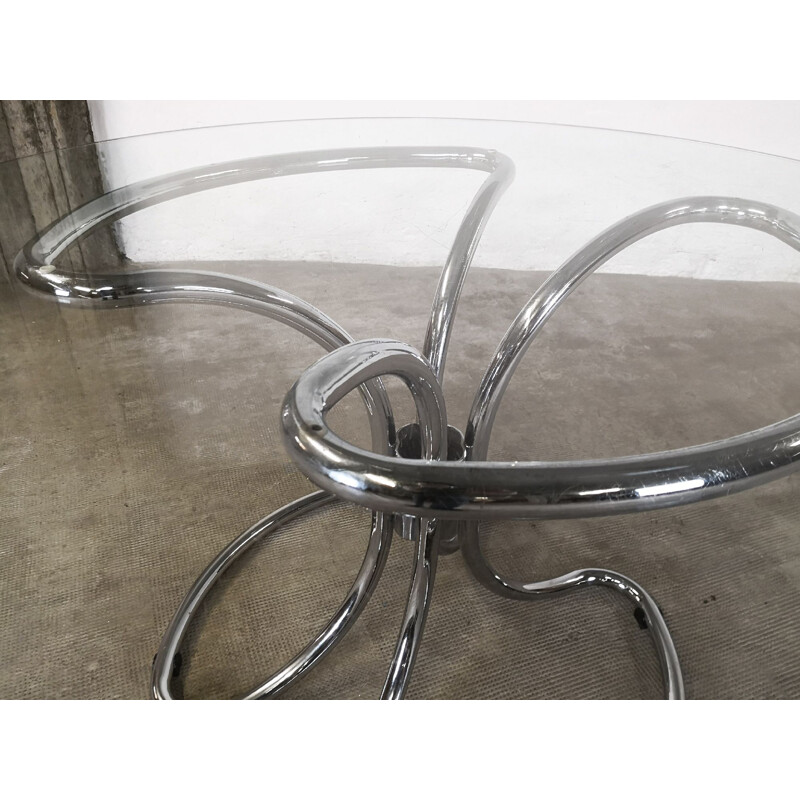 Vintage steel table by Giotto Stoppino